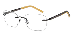 Black Rectangle Rimless Unisex Eyeglasses by Lenskart Air-200733