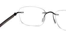 Load image into Gallery viewer, Black Rectangle Rimless Unisex Eyeglasses by Lenskart Air-200733