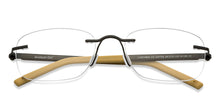 Load image into Gallery viewer, Black Rectangle Rimless Unisex Eyeglasses by Lenskart Air-200733