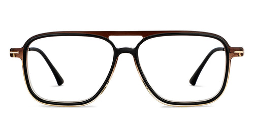 Black Rectangle Full Rim Unisex Eyeglasses by John Jacobs-150104