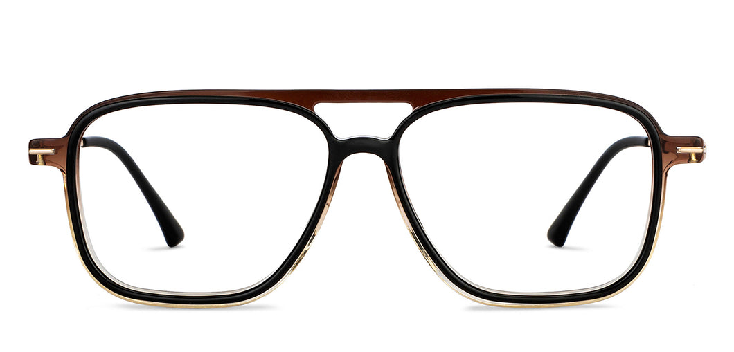 Black Rectangle Full Rim Unisex Eyeglasses by John Jacobs-150104