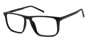 Black Rectangle Full Rim Unisex Eyeglasses by Lenskart Air Online-129709