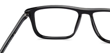 Load image into Gallery viewer, Black Rectangle Full Rim Unisex Eyeglasses by Lenskart Air Online-129709