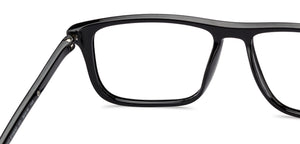 Black Rectangle Full Rim Unisex Eyeglasses by Lenskart Air Online-129709