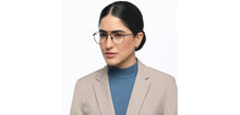 Load image into Gallery viewer, Black Aviator Full Rim Unisex Eyeglasses by John Jacobs-209673