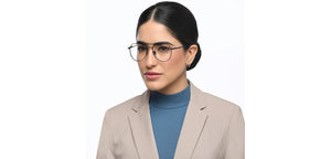 Black Aviator Full Rim Unisex Eyeglasses by John Jacobs-209673