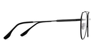 Black Aviator Full Rim Unisex Eyeglasses by John Jacobs-209673