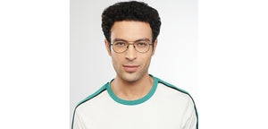 Black Aviator Full Rim Unisex Eyeglasses by John Jacobs-201396