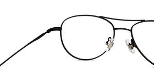 Black Aviator Full Rim Unisex Eyeglasses by John Jacobs-201396