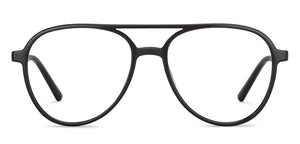 Black Aviator Full Rim Unisex Eyeglasses by John Jacobs-150882