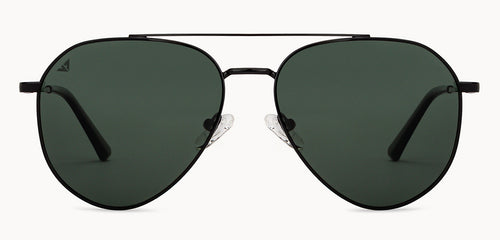 Black Aviator Full Rim Unisex Sunglasses by Vincent Chase Polarized-200375