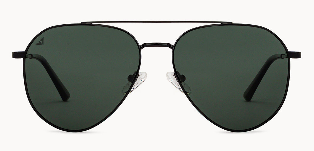 Black Aviator Full Rim Unisex Sunglasses by Vincent Chase Polarized-200375