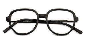 Black Geometric Full Rim Unisex Eyeglasses by Vincent Chase-152898