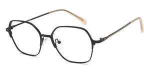 Black Geometric Full Rim Unisex Eyeglasses by Vincent Chase-207366