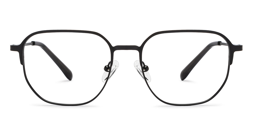Black Geometric Full Rim Unisex Eyeglasses by Vincent Chase-207370