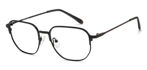 Black Geometric Full Rim Unisex Eyeglasses by Vincent Chase-207370