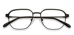 Black Geometric Full Rim Unisex Eyeglasses by Vincent Chase-207370
