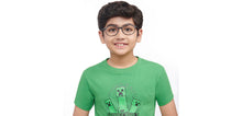 Load image into Gallery viewer, Black Oval Full Rim Kids Eyeglasses by Hooper-208939