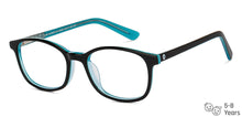 Load image into Gallery viewer, Black Rectangle Full Rim Kids Eyeglasses by Hooper-152523