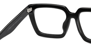 Black Square Full Rim Unisex Eyeglasses by John Jacobs-209077