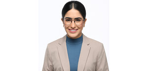 Black Aviator Full Rim Unisex Eyeglasses by John Jacobs-209676