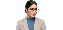 Load image into Gallery viewer, Black Aviator Full Rim Unisex Eyeglasses by John Jacobs-209676