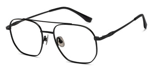 Black Aviator Full Rim Unisex Eyeglasses by John Jacobs-209676