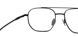Black Aviator Full Rim Unisex Eyeglasses by John Jacobs-209676