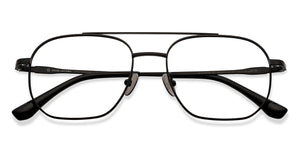 Black Aviator Full Rim Unisex Eyeglasses by John Jacobs-209676
