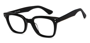 Black Rectangle Full Rim Unisex Eyeglasses by John Jacobs-153081