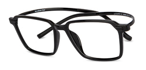 Black Rectangle Full Rim Unisex Eyeglasses by Lenskart Air-152988