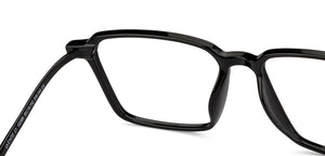 Black Rectangle Full Rim Unisex Eyeglasses by Lenskart Air-152988