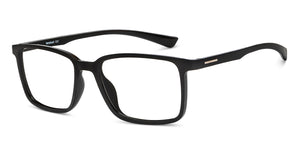 Black Rectangle Full Rim Unisex Eyeglasses by Lenskart Air-206013