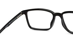 Black Rectangle Full Rim Unisex Eyeglasses by Lenskart Air-206013