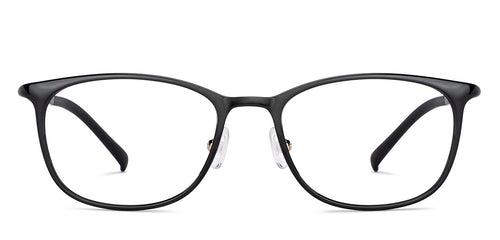 Black Rectangle Full Rim Unisex Eyeglasses by Lenskart Air-151731