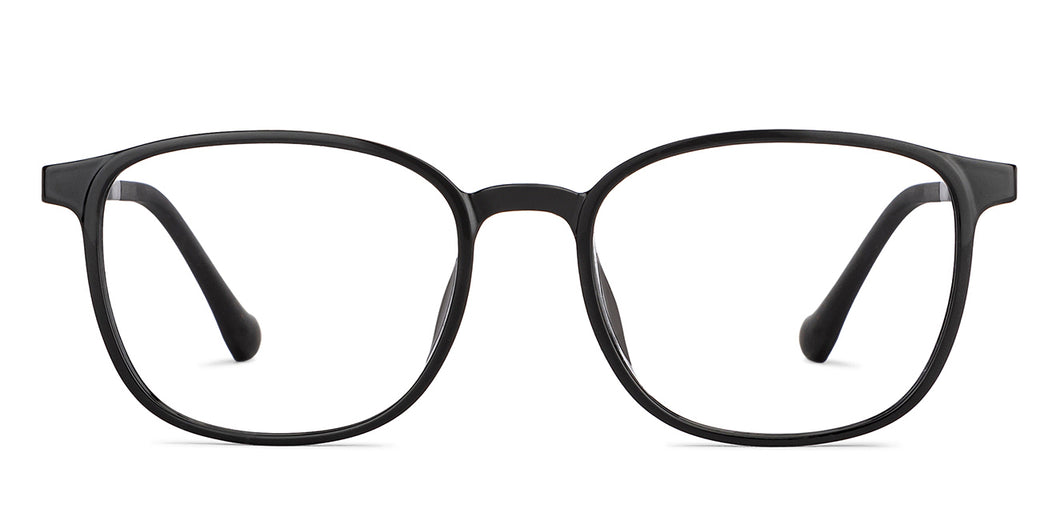 Black Rectangle Full Rim Unisex Eyeglasses by Lenskart Air-151940