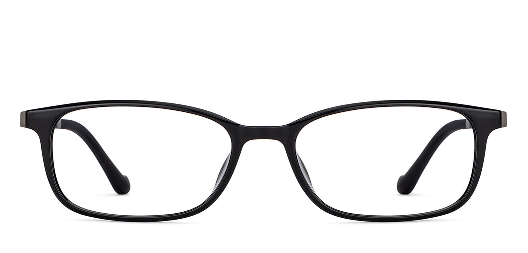 Black Rectangle Full Rim Unisex Eyeglasses by Lenskart Air-151942