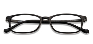 Black Rectangle Full Rim Unisex Eyeglasses by Lenskart Air-151942