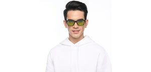 Black Rectangle Full Rim Unisex Eyeglasses by Lenskart Air-210153