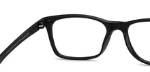 Load image into Gallery viewer, Black Rectangle Full Rim Unisex Eyeglasses by Lenskart Air-210153