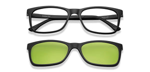 Black Rectangle Full Rim Unisex Eyeglasses by Lenskart Air-210153
