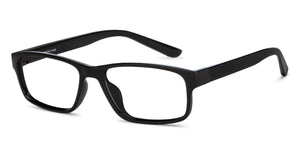 Black Rectangle Full Rim Unisex Eyeglasses by Vincent Chase Online-205237