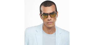 Black Rectangle Full Rim Unisex Sunglasses by Vincent Chase Polarized-204224
