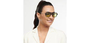 Black Rectangle Full Rim Unisex Sunglasses by Vincent Chase Polarized-204224