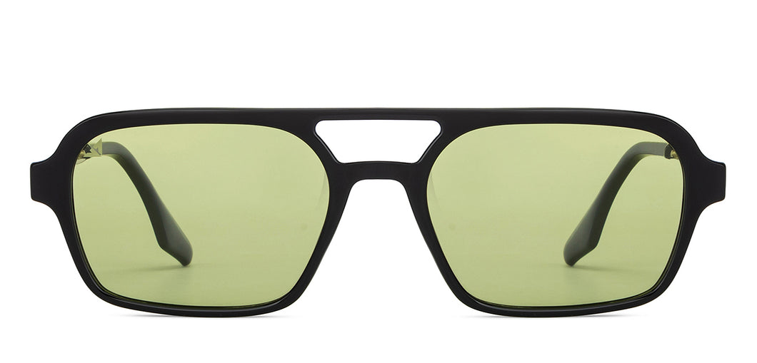 Black Rectangle Full Rim Unisex Sunglasses by Vincent Chase Polarized-204224