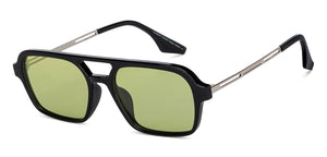 Black Rectangle Full Rim Unisex Sunglasses by Vincent Chase Polarized-204224