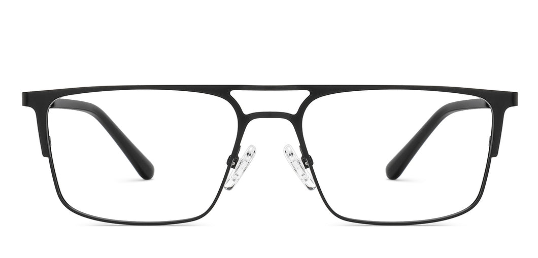 Black Rectangle Full Rim Unisex Eyeglasses by Vincent Chase-207363