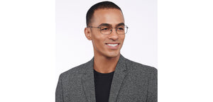 Black Rectangle Full Rim Unisex Eyeglasses by Vincent Chase-208197