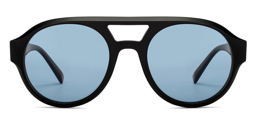 Black Round Full Rim Unisex Sunglasses by John Jacobs-201677