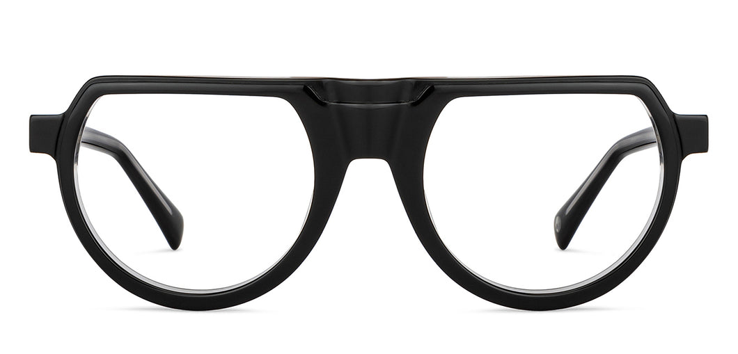 Black Round Full Rim Men Eyeglasses by John Jacobs-151341